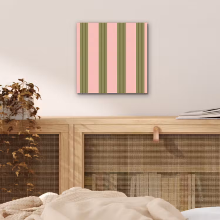 Patroon - Strepen - Abstract - Roze - Groen aluminium wit klein -sfeer3