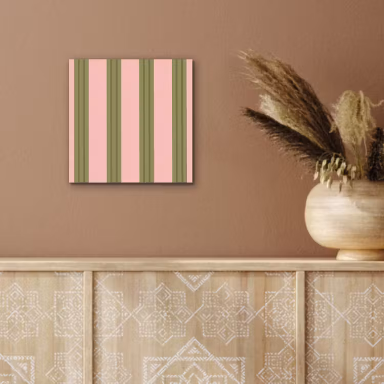 Patroon - Strepen - Abstract - Roze - Groen aluminium wit klein -sfeer4