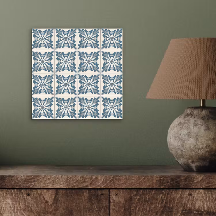 Dessin - Tegel - Blauw aluminium wit klein 46 -sfeer2