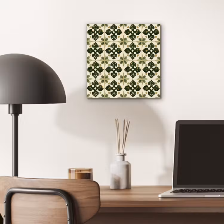 Patroon - Tegel - Groen aluminium wit klein 46 -sfeer5