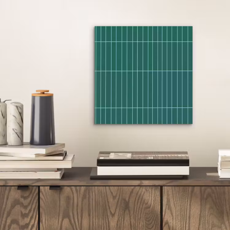 Patroon - Tegel - Saliegroen aluminium wit klein 46 -sfeer1