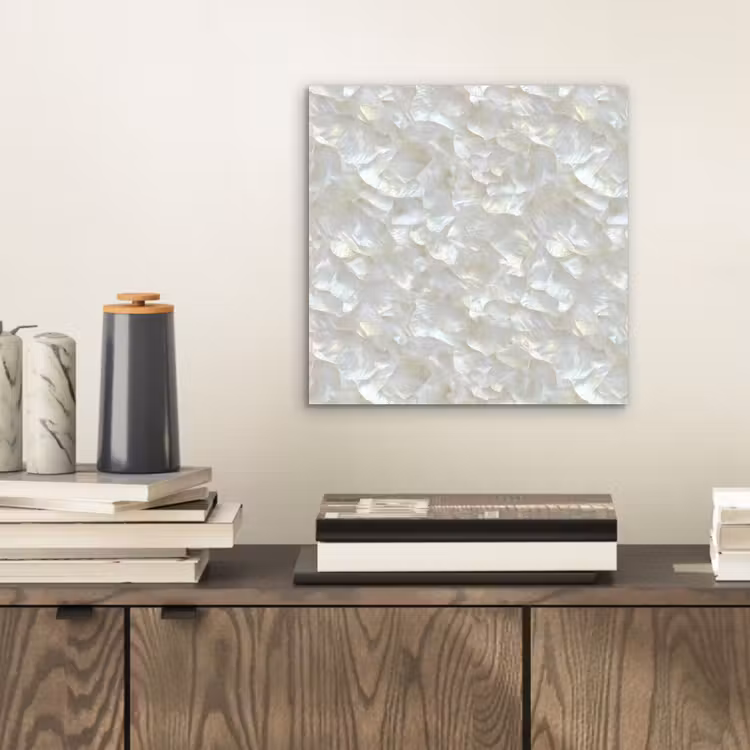 Parelmoerglans - Wit - Schelp aluminium wit klein 46 -sfeer1
