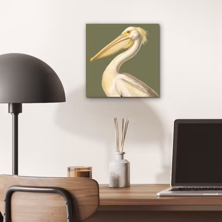 Pelikaan - Wit - Vogel - Klassiek - Natuur aluminium wit klein -sfeer5