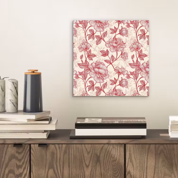 Pioenrozen - Modern - Rood aluminium wit klein 46 -sfeer1