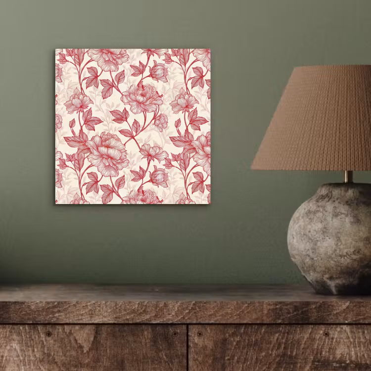 Pioenrozen - Modern - Rood aluminium wit klein 46 -sfeer2