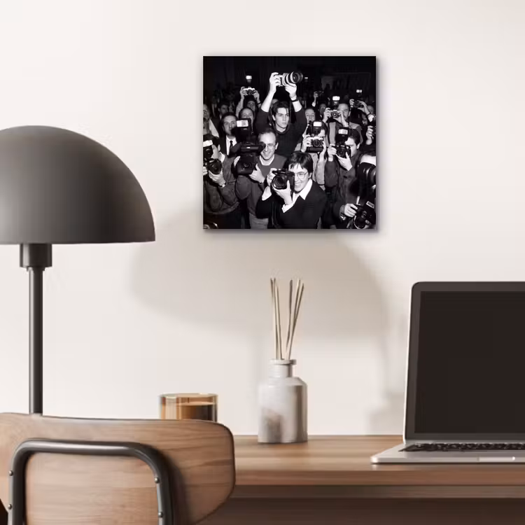 Fotografen - Menigte - Flitsers - Journalistiek aluminium wit klein -sfeer5