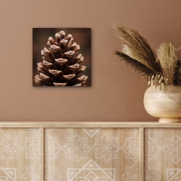 Dennenappel - Bos - Herfst - Bruin - Sfeervol aluminium wit klein -sfeer4