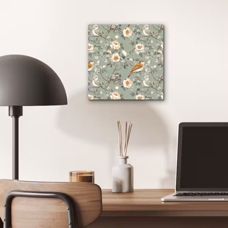 Roze - Vogels - Kleurrijk aluminium wit klein 46 -sfeer5