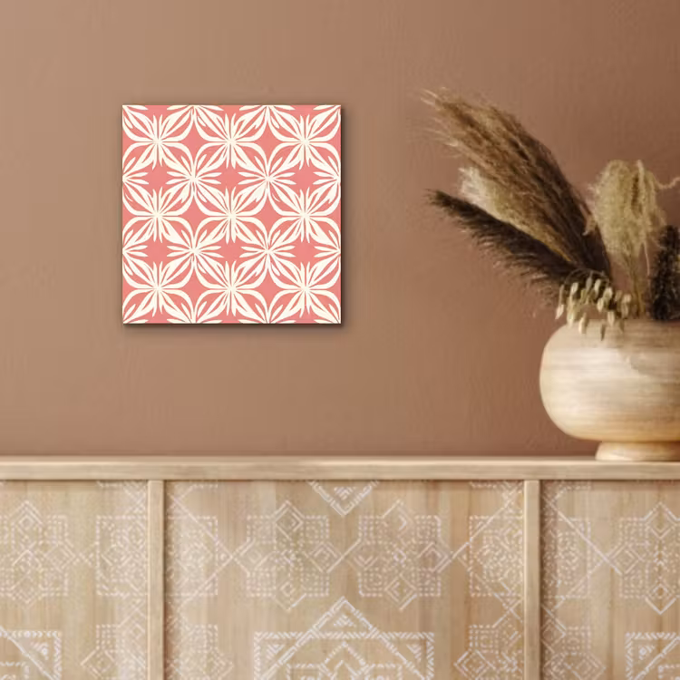 Roze - Bloemenmotief - Wit - Modern aluminium wit klein 46 -sfeer4