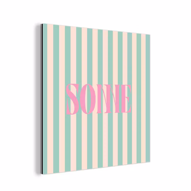 Roze - Groen - Strepen - Sonne aluminium wit klein -3d