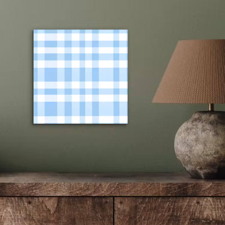 Ruit - Patroon - Blauw aluminium wit klein 46 -sfeer2