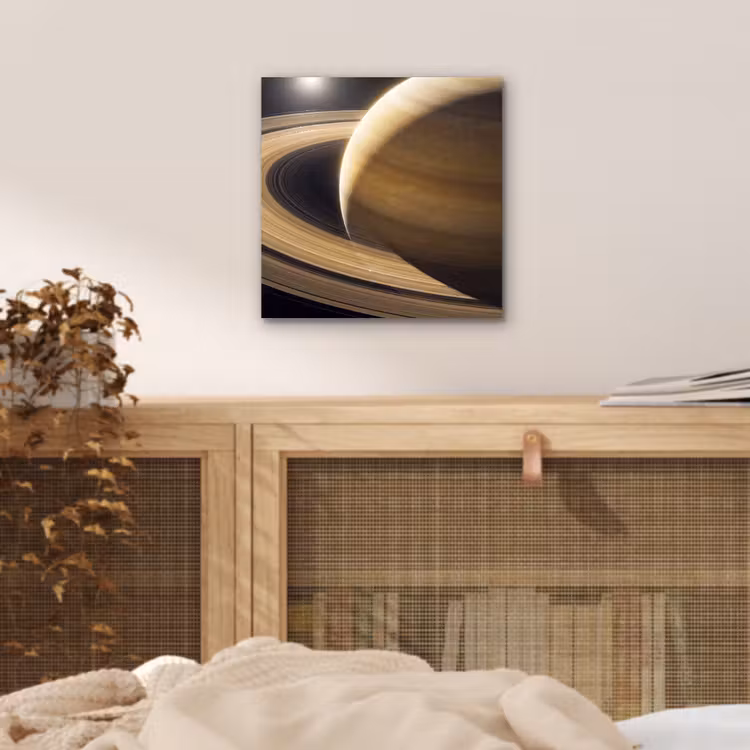 aluminium wall art - Planet - Rings - Space - Planeet - Ringen - Ruimte aluminium wit klein