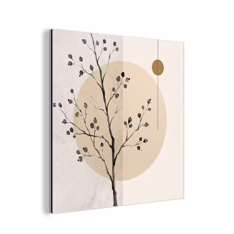 aluminium wall art - Plant - Abstract - Beige - Plant - Abstract - Beige aluminium wit klein