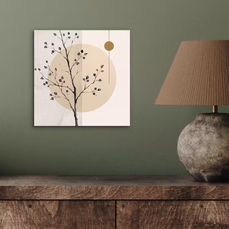 aluminium wall art - Plant - Abstract - Beige - Plant - Abstract - Beige aluminium wit klein