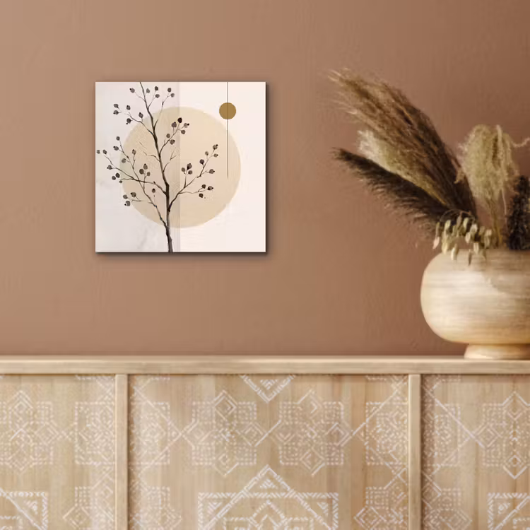 aluminium wall art - Plant - Abstract - Beige - Plant - Abstract - Beige aluminium wit klein