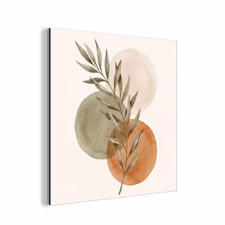 aluminium wall art - Plant - Circles - Abstract - Plant - Cirkels - Abstract aluminium wit klein