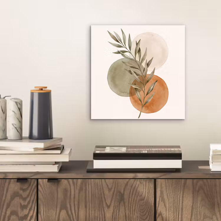 aluminium wall art - Plant - Circles - Abstract - Plant - Cirkels - Abstract aluminium wit klein