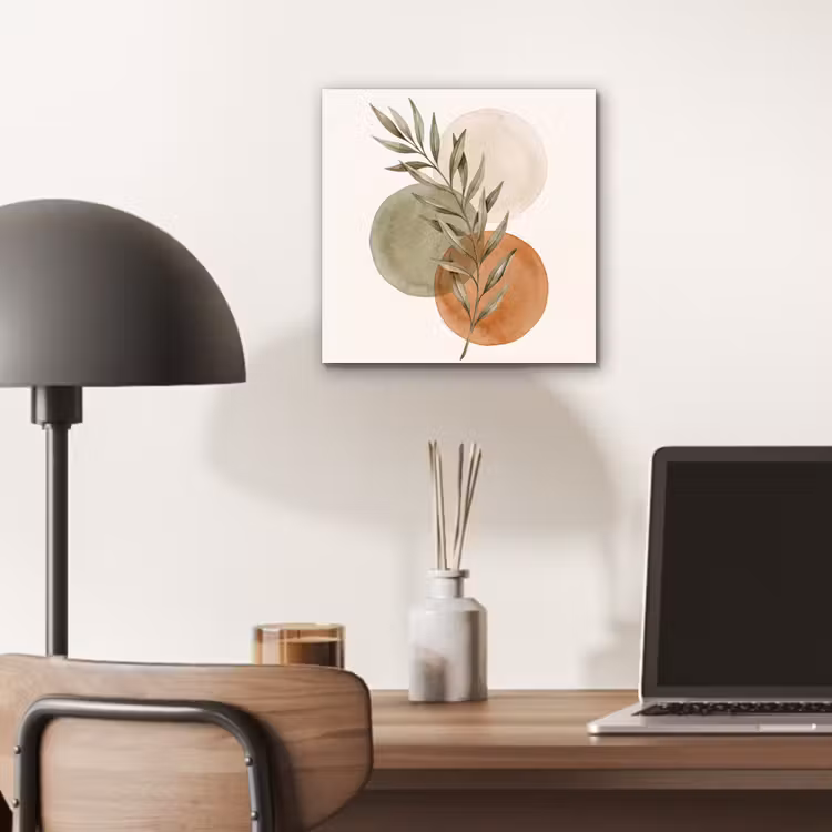 aluminium wall art - Plant - Circles - Abstract - Plant - Cirkels - Abstract aluminium wit klein