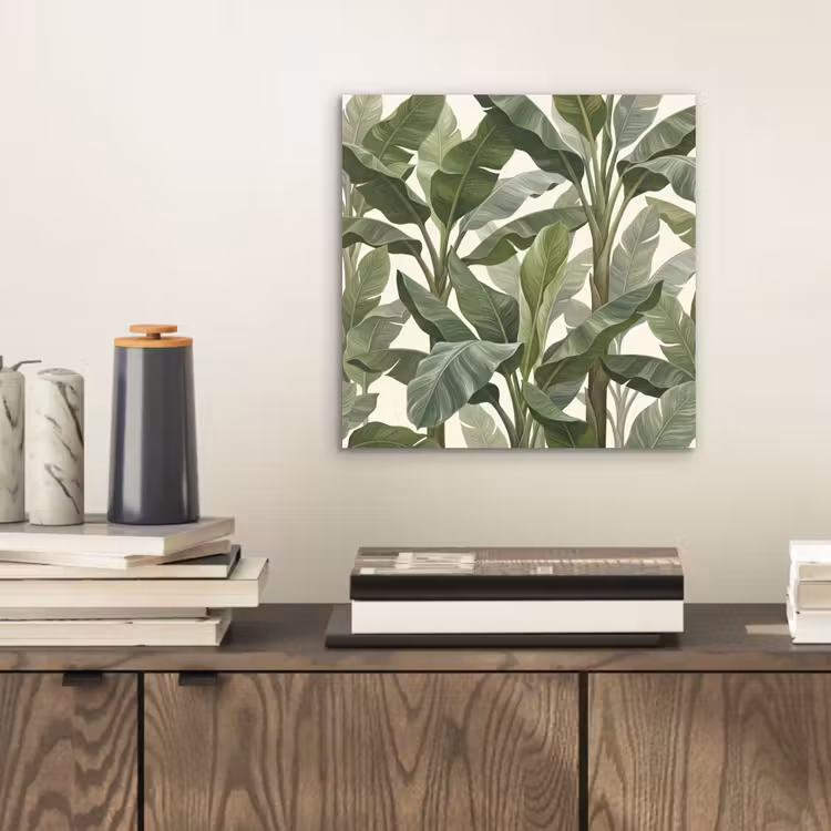 Planten - Bladeren - Tropisch - Groen aluminium wit klein -sfeer1