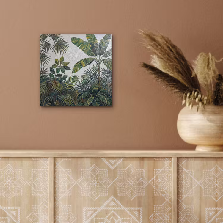 Planten - Tropisch - Mozaïek - Groen - Natuur aluminium wit klein -sfeer4