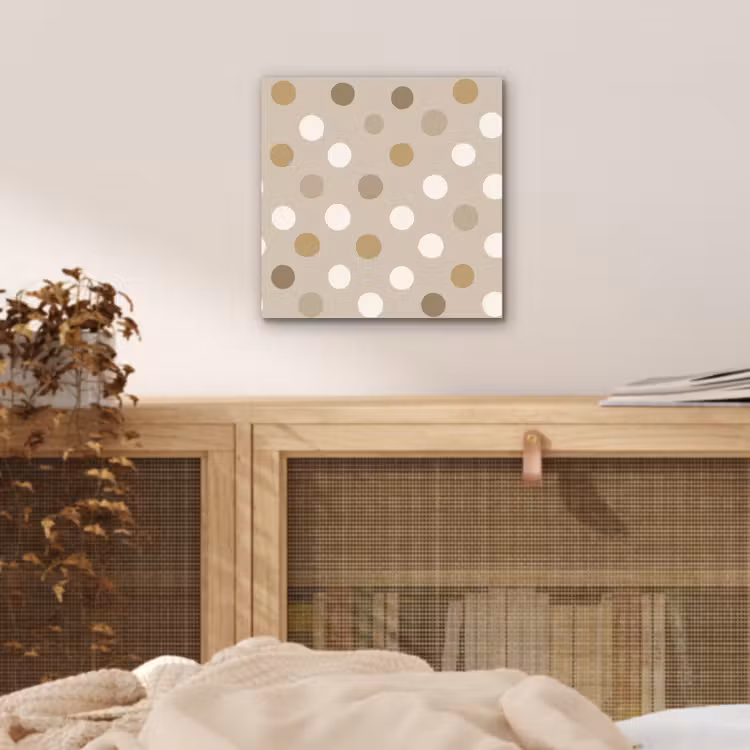 Polka - Dots - Beige aluminium wit klein 46 -sfeer3