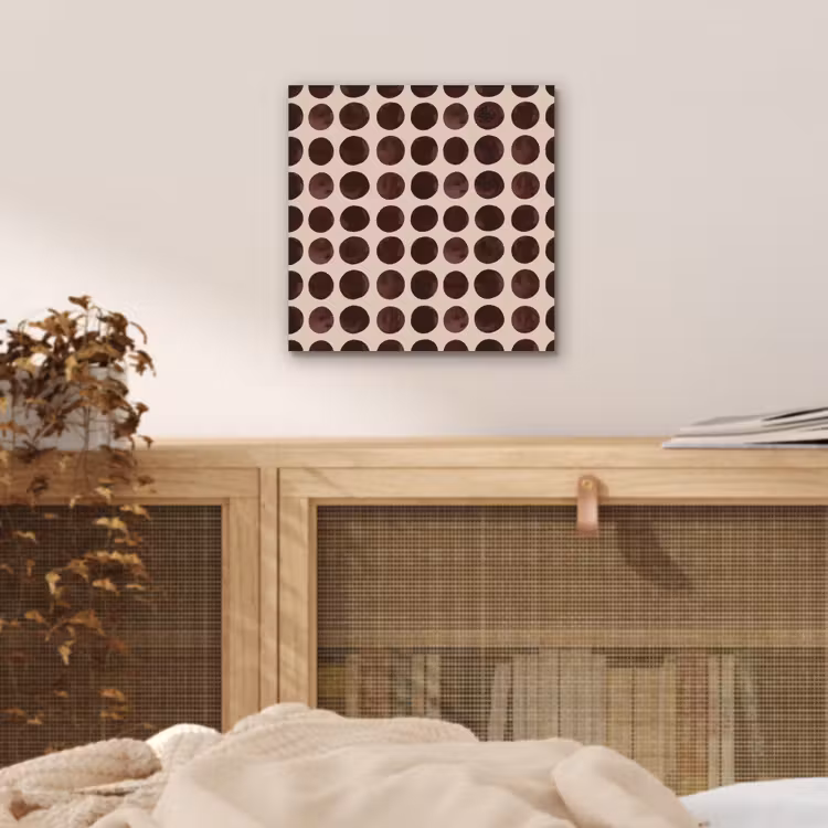 Stippen - Patroon - Bruin aluminium wit klein 46 -sfeer3