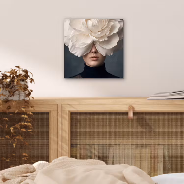 Portret - Mysterieus - Wit aluminium wit klein -sfeer3