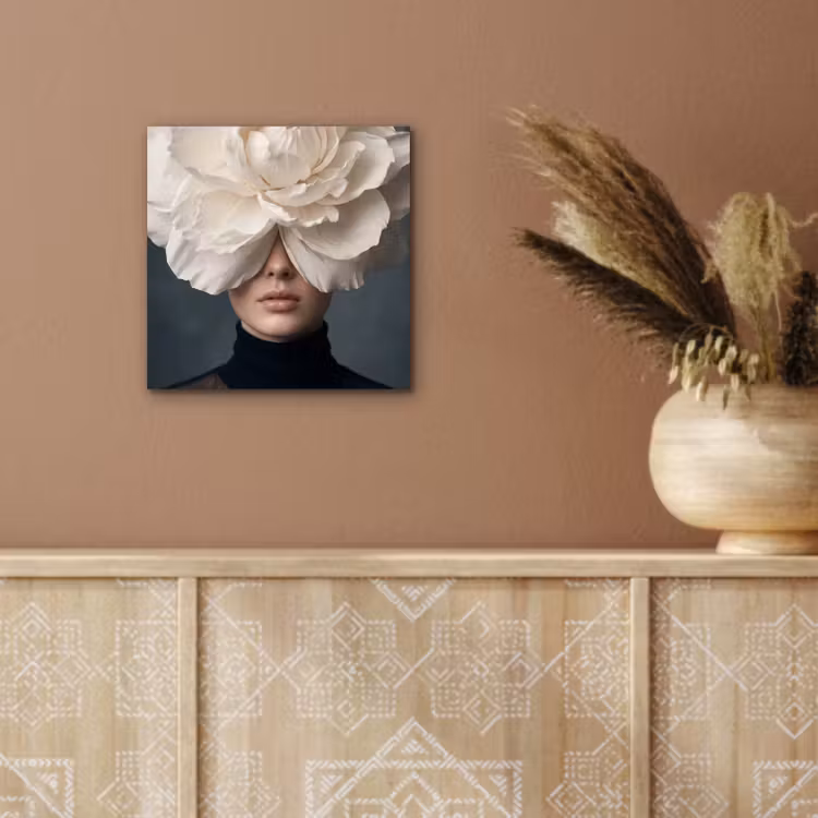 Portret - Mysterieus - Wit aluminium wit klein -sfeer4