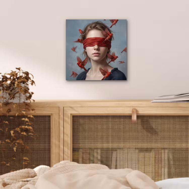 Portret - Krachtig - Rood aluminium wit klein -sfeer3