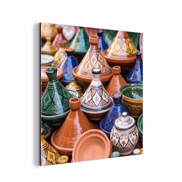 aluminium wall art - Pottery - Colorful - Pattern - Aardewerk - Kleurrijk - Patroon aluminium wit klein