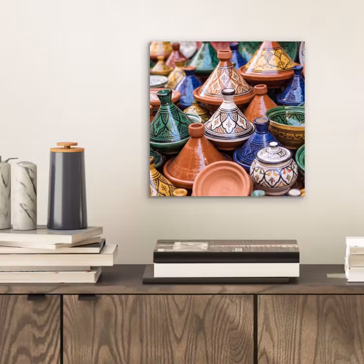 aluminium wall art - Pottery - Colorful - Pattern - Aardewerk - Kleurrijk - Patroon aluminium wit klein