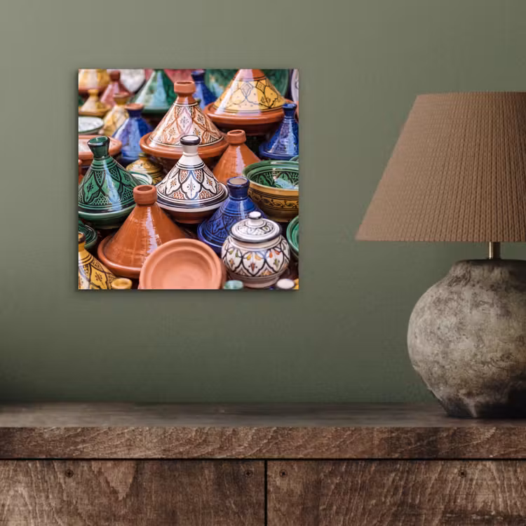 aluminium wall art - Pottery - Colorful - Pattern - Aardewerk - Kleurrijk - Patroon aluminium wit klein