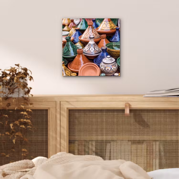 aluminium wall art - Pottery - Colorful - Pattern - Aardewerk - Kleurrijk - Patroon aluminium wit klein