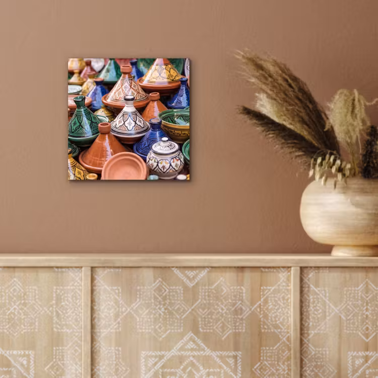 aluminium wall art - Pottery - Colorful - Pattern - Aardewerk - Kleurrijk - Patroon aluminium wit klein