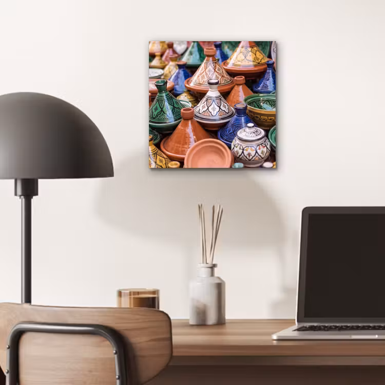 aluminium wall art - Pottery - Colorful - Pattern - Aardewerk - Kleurrijk - Patroon aluminium wit klein