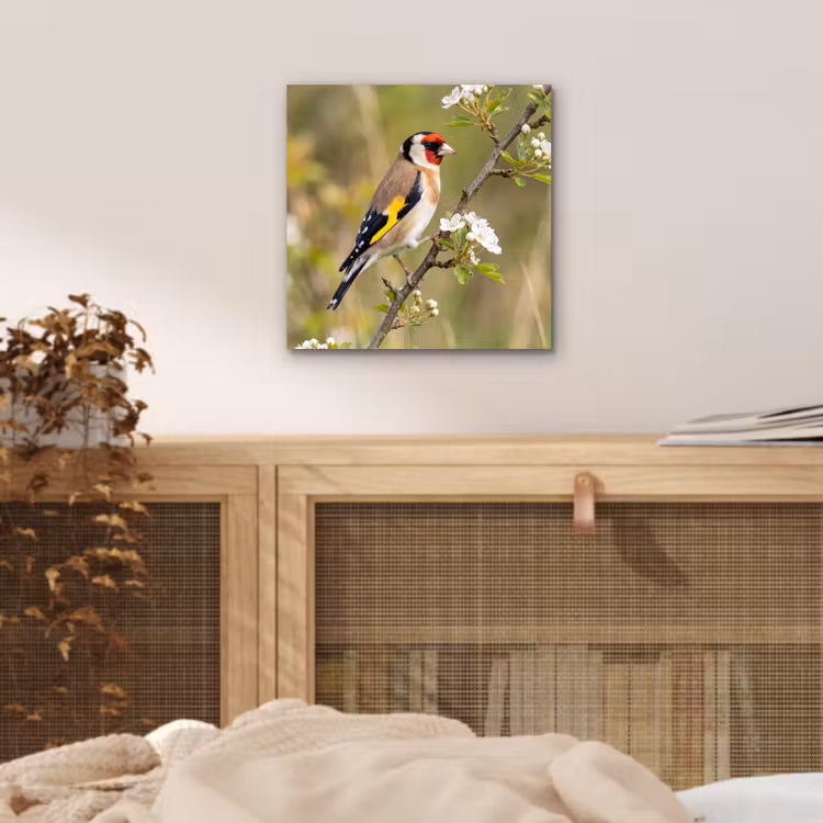 Putter - Bloesem - Lente - Natuur - Kleurrijk aluminium wit klein -sfeer3