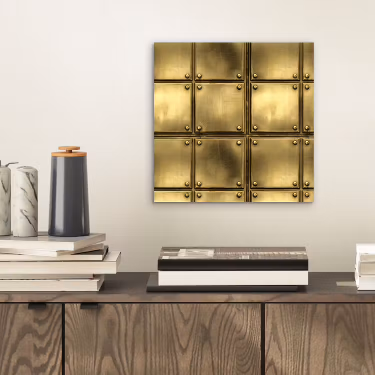 Platen - Industrieel - Stoer - Goud aluminium wit klein 46 -sfeer1