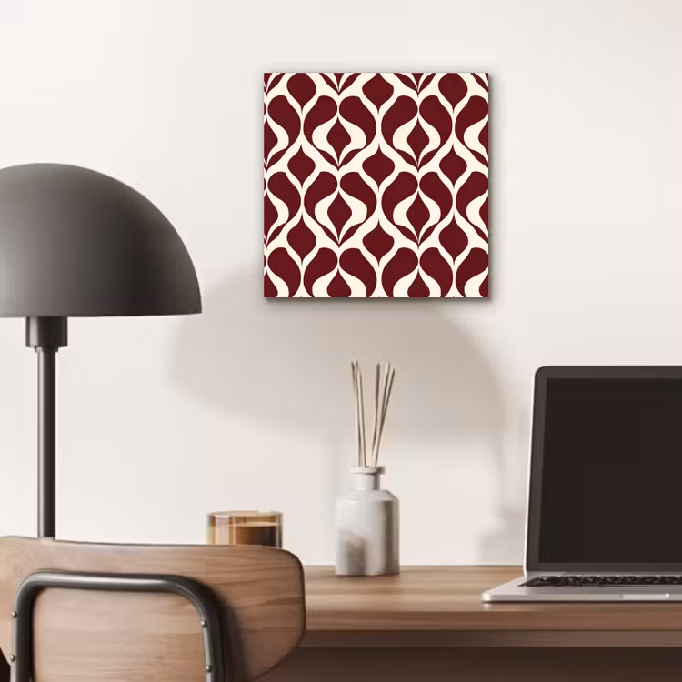 Rood - Druppelpatroon - Grafisch aluminium wit klein 46 -sfeer5