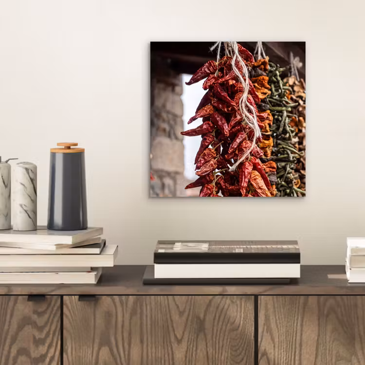 aluminium wall art - Red Peppers - Food - Rode pepers - Eten aluminium wit klein
