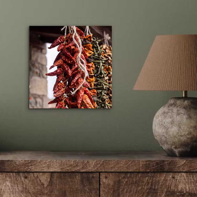 aluminium wall art - Red Peppers - Food - Rode pepers - Eten aluminium wit klein