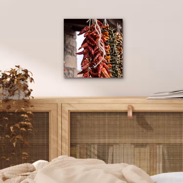 aluminium wall art - Red Peppers - Food - Rode pepers - Eten aluminium wit klein