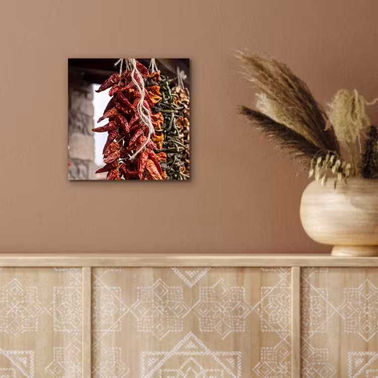 aluminium wall art - Red Peppers - Food - Rode pepers - Eten aluminium wit klein