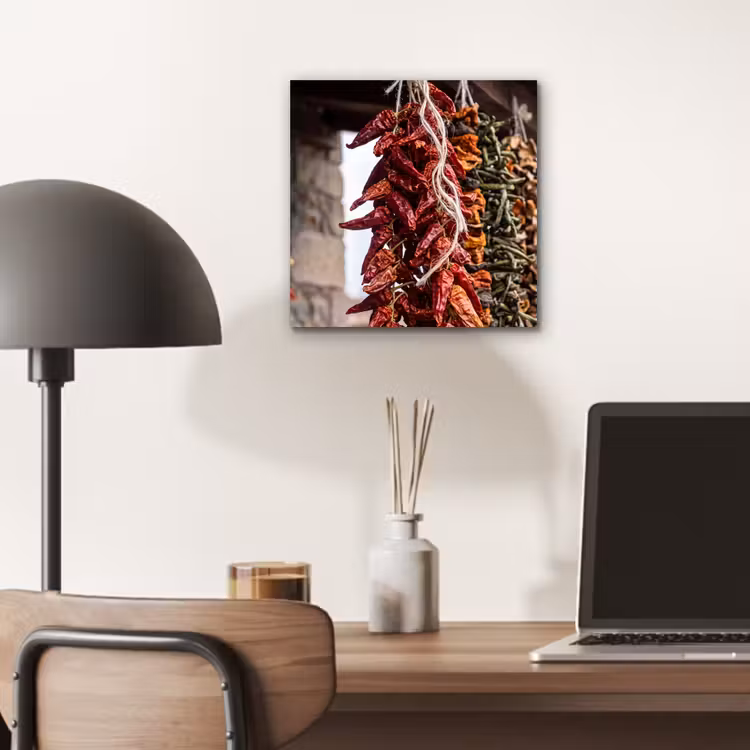 aluminium wall art - Red Peppers - Food - Rode pepers - Eten aluminium wit klein