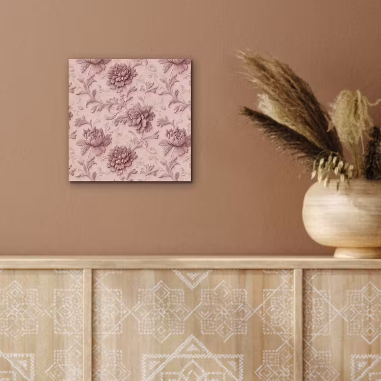 Reliëf - Pioenrozen - Roze aluminium wit klein 46 -sfeer4