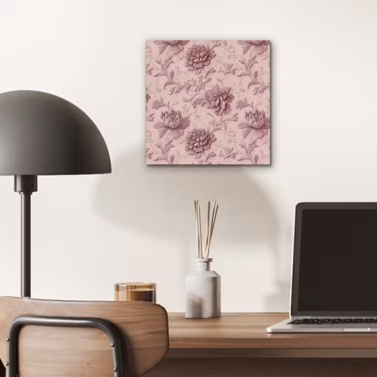 Reliëf - Pioenrozen - Roze aluminium wit klein 46 -sfeer5