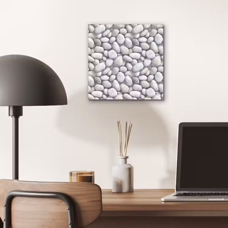 Steentjes - Grijs - Ovaal aluminium wit klein 46 -sfeer5