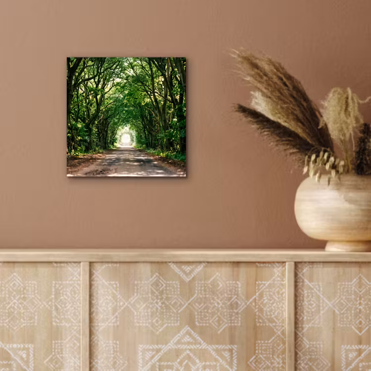 Weg - Bomen - Natuur - Groen aluminium wit klein -sfeer4
