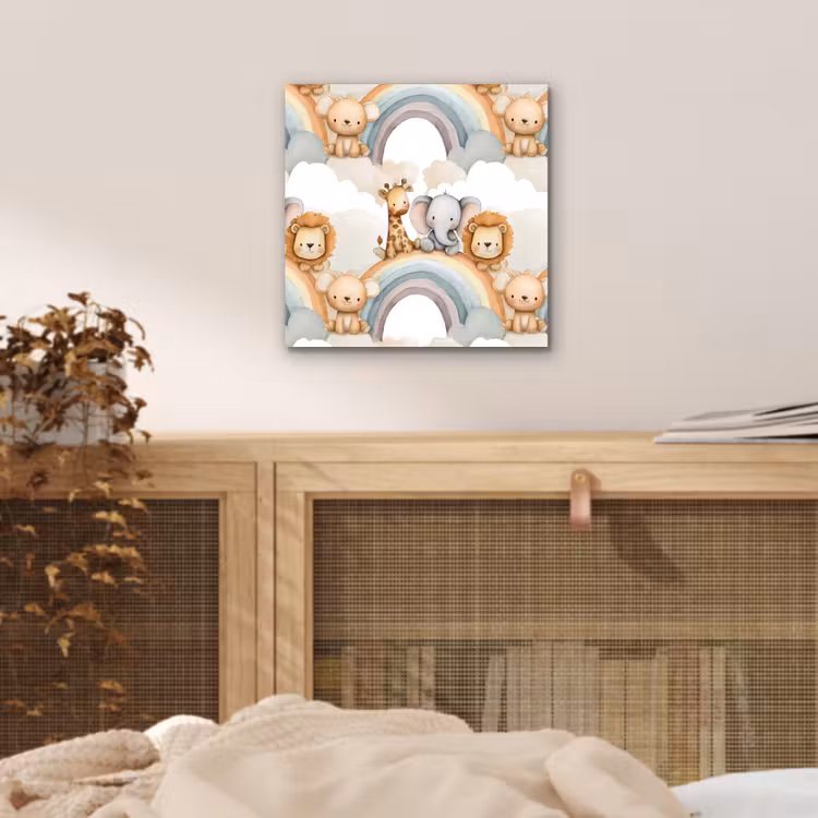 Safari - Regenboog - Kleurrijk aluminium wit klein 46 -sfeer3