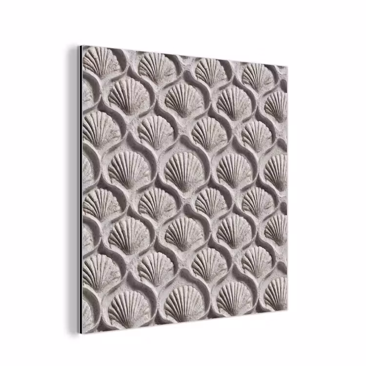Zand - Schelpenvorm - Grijs aluminium wit klein 46 -3d
