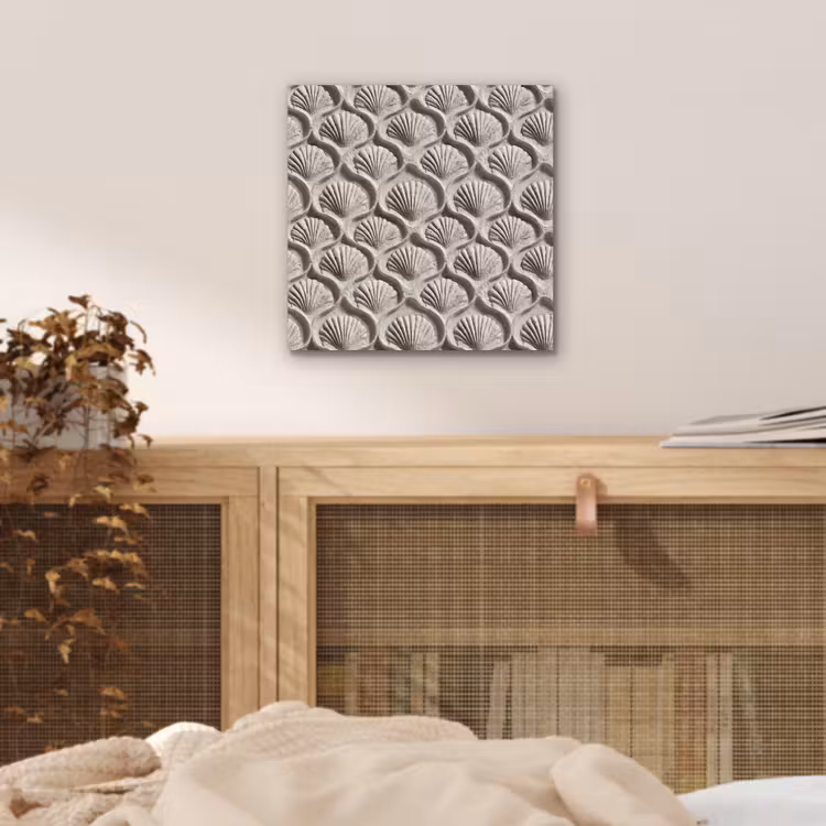 Zand - Schelpenvorm - Grijs aluminium wit klein 46 -sfeer3